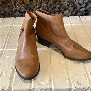 Tan Leather Ankle Boots